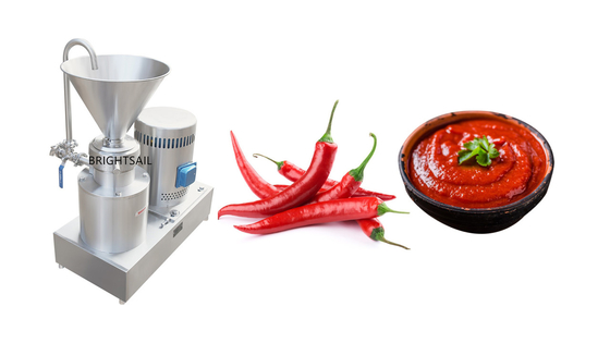 칠리 콜로이드 밀 머신 스테인레스 스틸 SUS 304 향신료 칠리 콜로이드 밀 브라이트셀에서